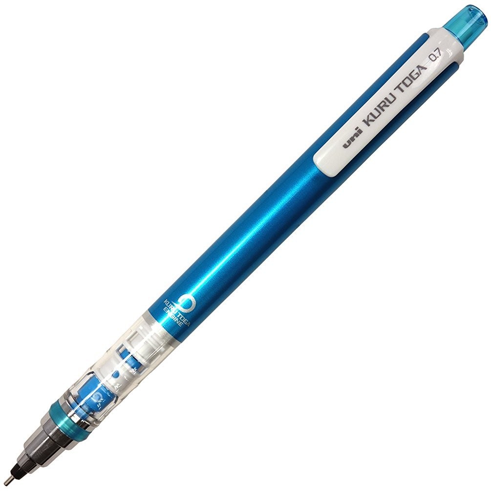 Uni Mechanical Pencil Kurutoga Standard 0.7mm, Blue 1 Count (Pack of 1),