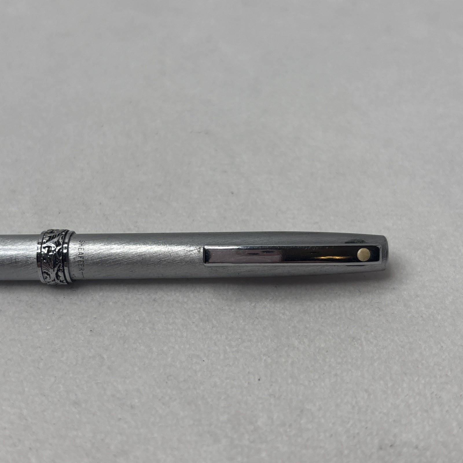 Lady Sheaffer 620 Brushed Chrome .9mm Mechanical Pencil with Florentine Band USA