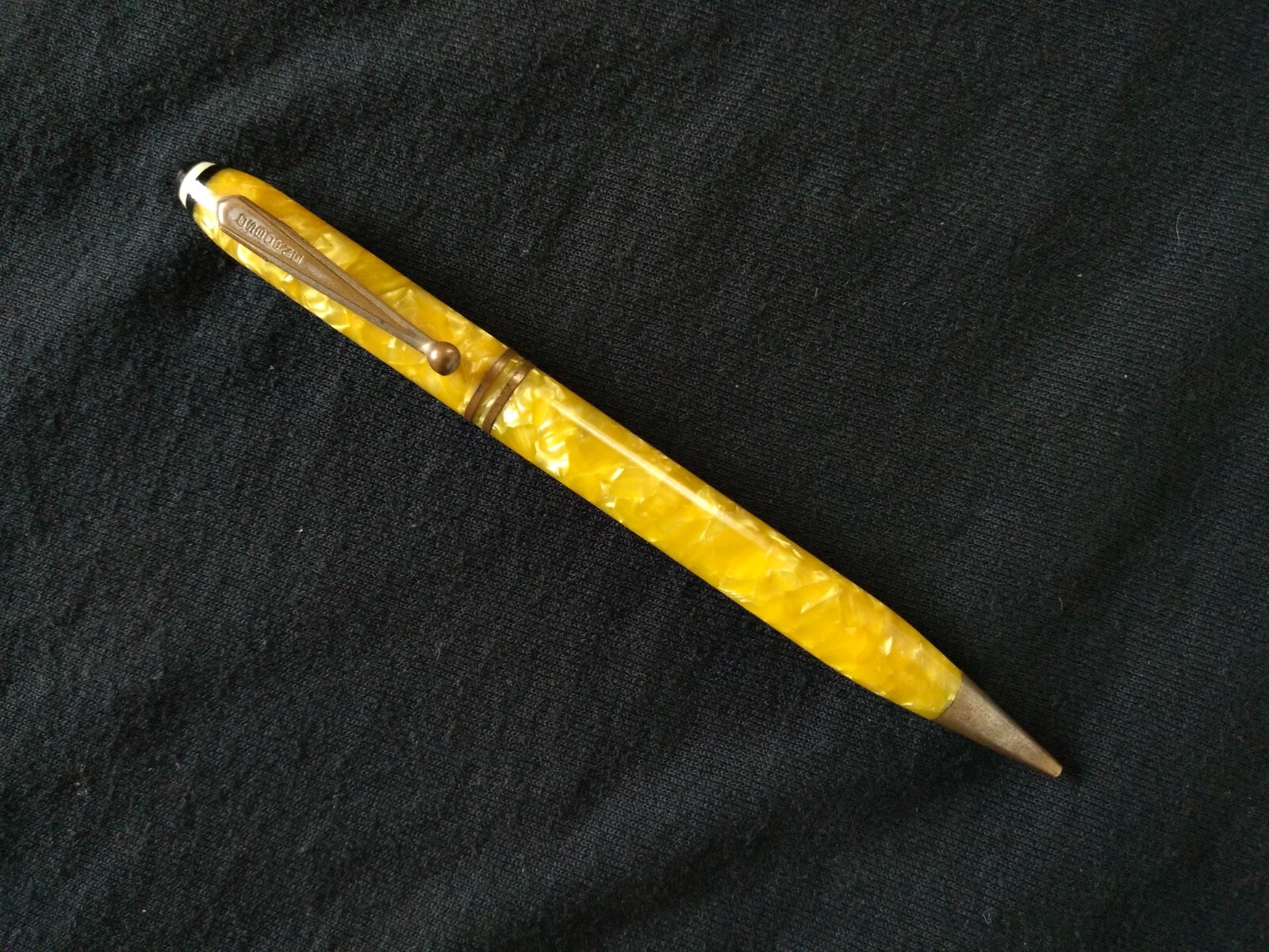 1940’s OSBORNE Marble / Celluloid & Metal Mechanical Pencil Made In USA *NICE*