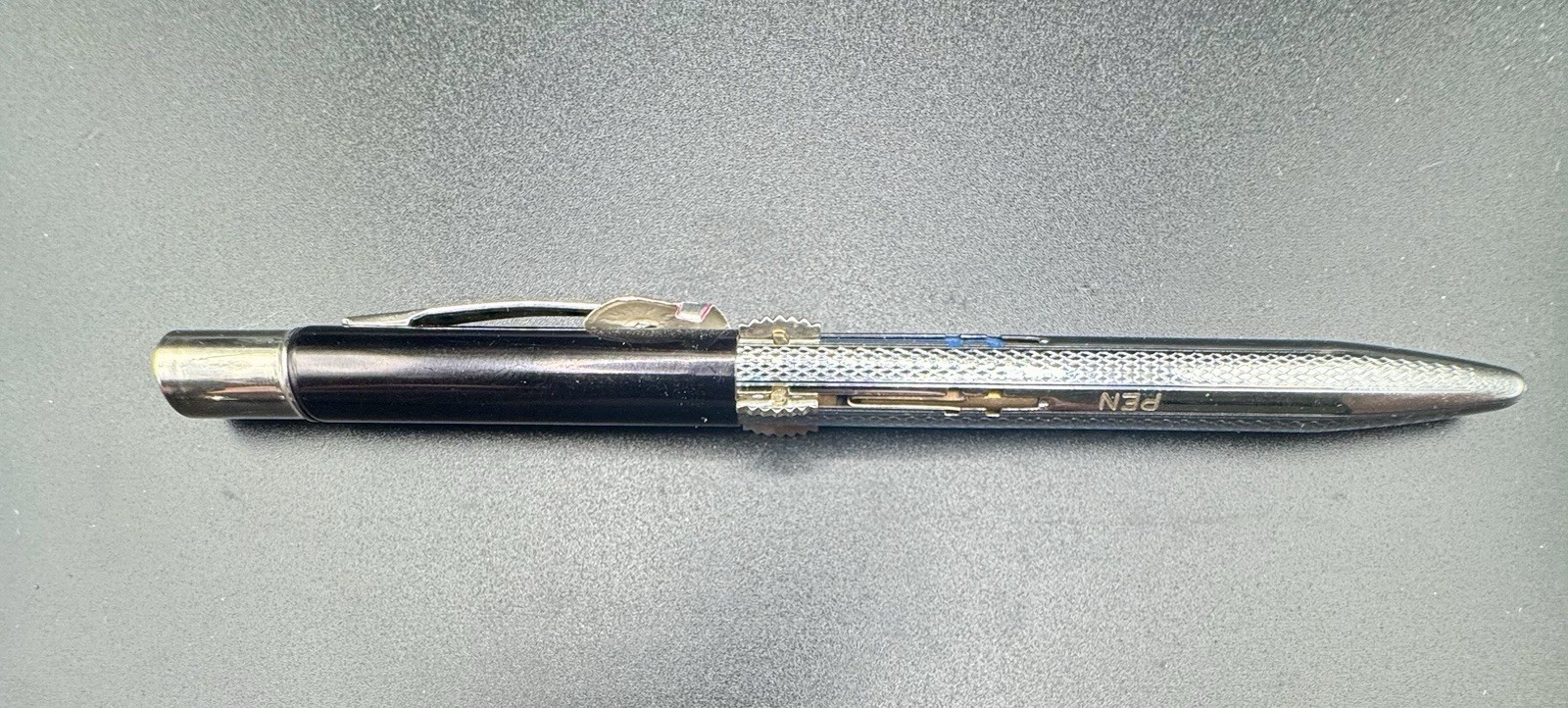 Vintage Norma Multi Color Pen-Pencil Black Enamel /Chrome -Works – Box/Price tag