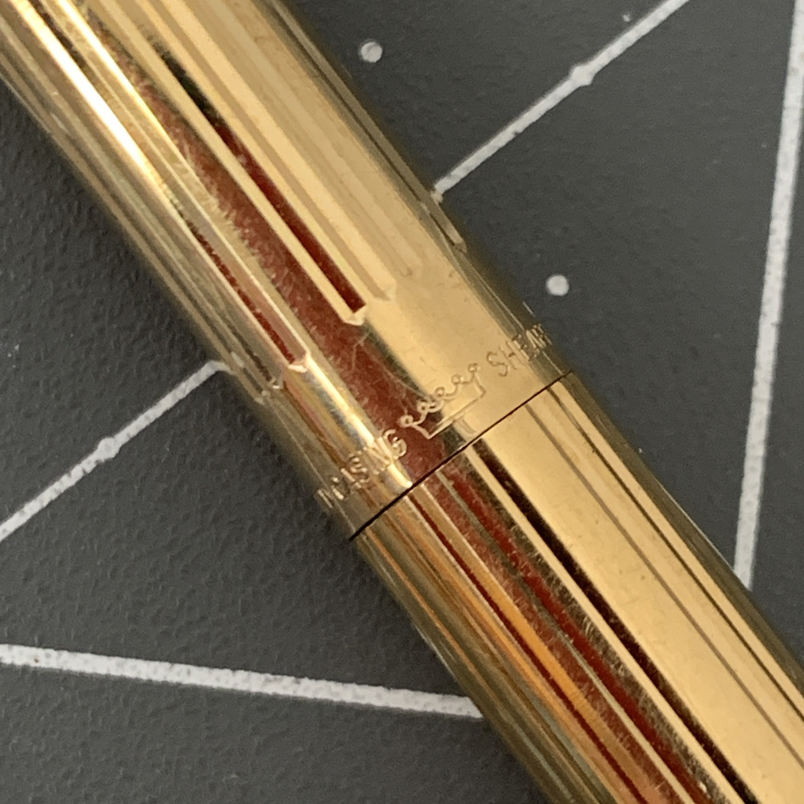 VINTAGE SHEAFFER GOLD FILLED MECHANICAL PENCIL Crown USA RARE * needs Lead