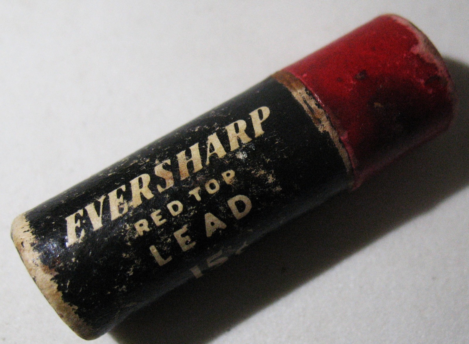 Vtg. Eversharp Red Top Lead Cardboard Tube Container with 1 3/8″ Med Std Leads