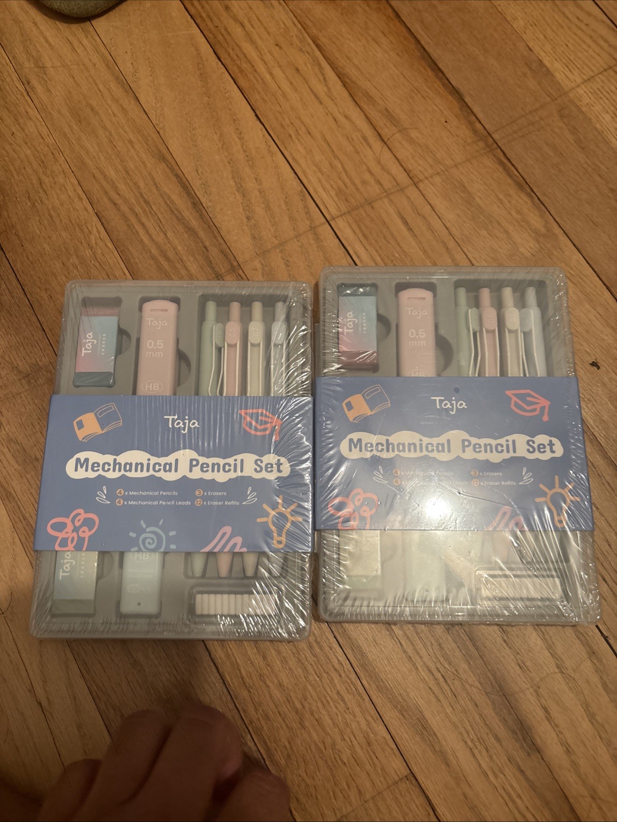 Pencil Set, 4 Pcs Pastel Mechanical Pencils 0.7 & 0.5mm Back to School Supplie