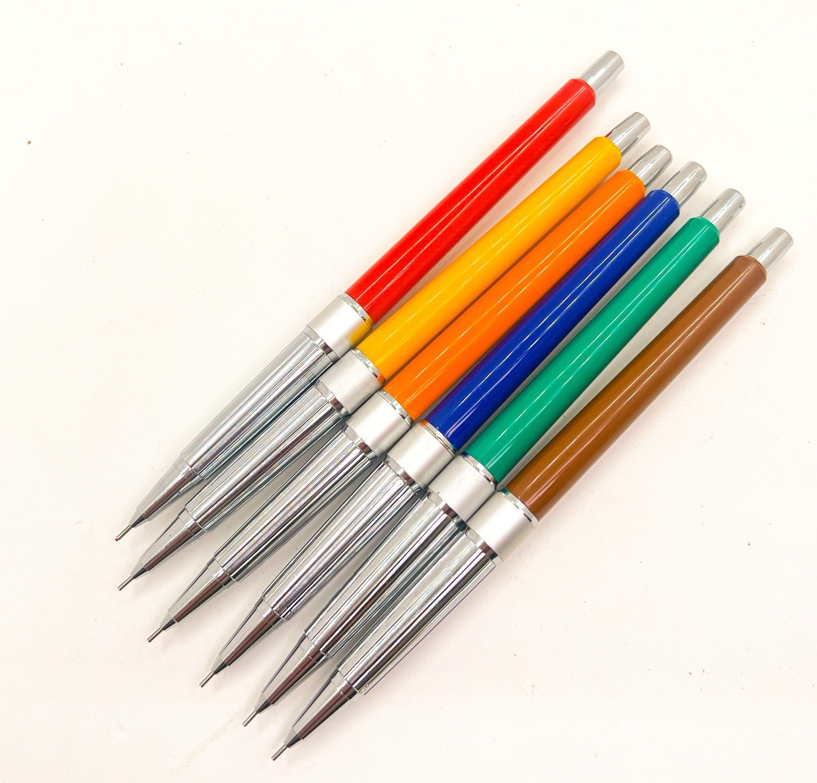 MITSUBISHI Color mechanical pencil 6pcs set Red Yellow Orange Green Blue Brown