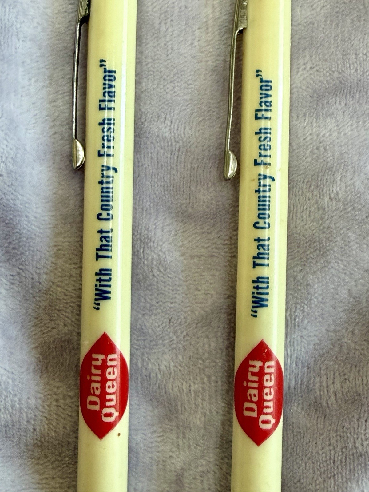 2 Vintage Dairy Queen MECHANICAL PENCILS “With That Country Fresh Flavor”