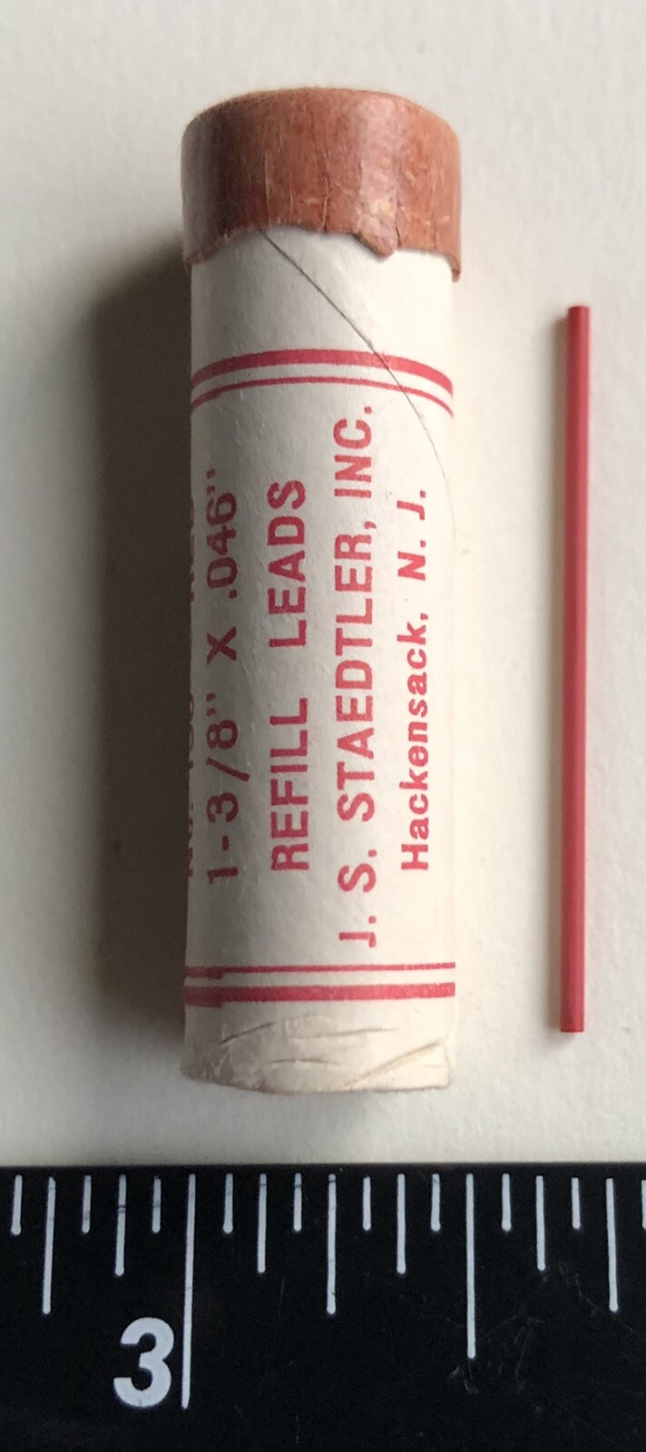 Vintage J. S. Staedtler DIANA Mechanical Pencil Lead RED 1.18mm NOS 12pk USA