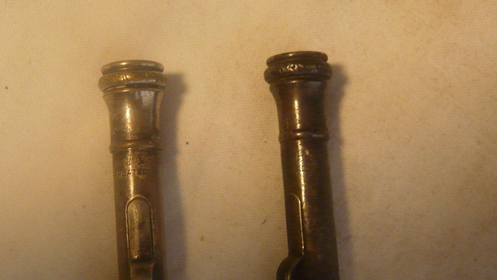 2 Antique Vintage Silver Plate Wahl Eversharp Mechanical Pencils