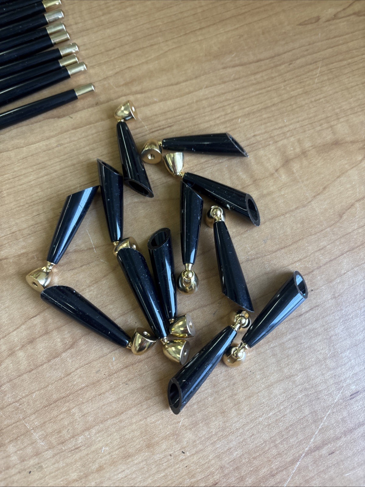 12 Vintage Mechanical Twist Pencils, Black and Gold, Vintage USA 🔥🔥🔥