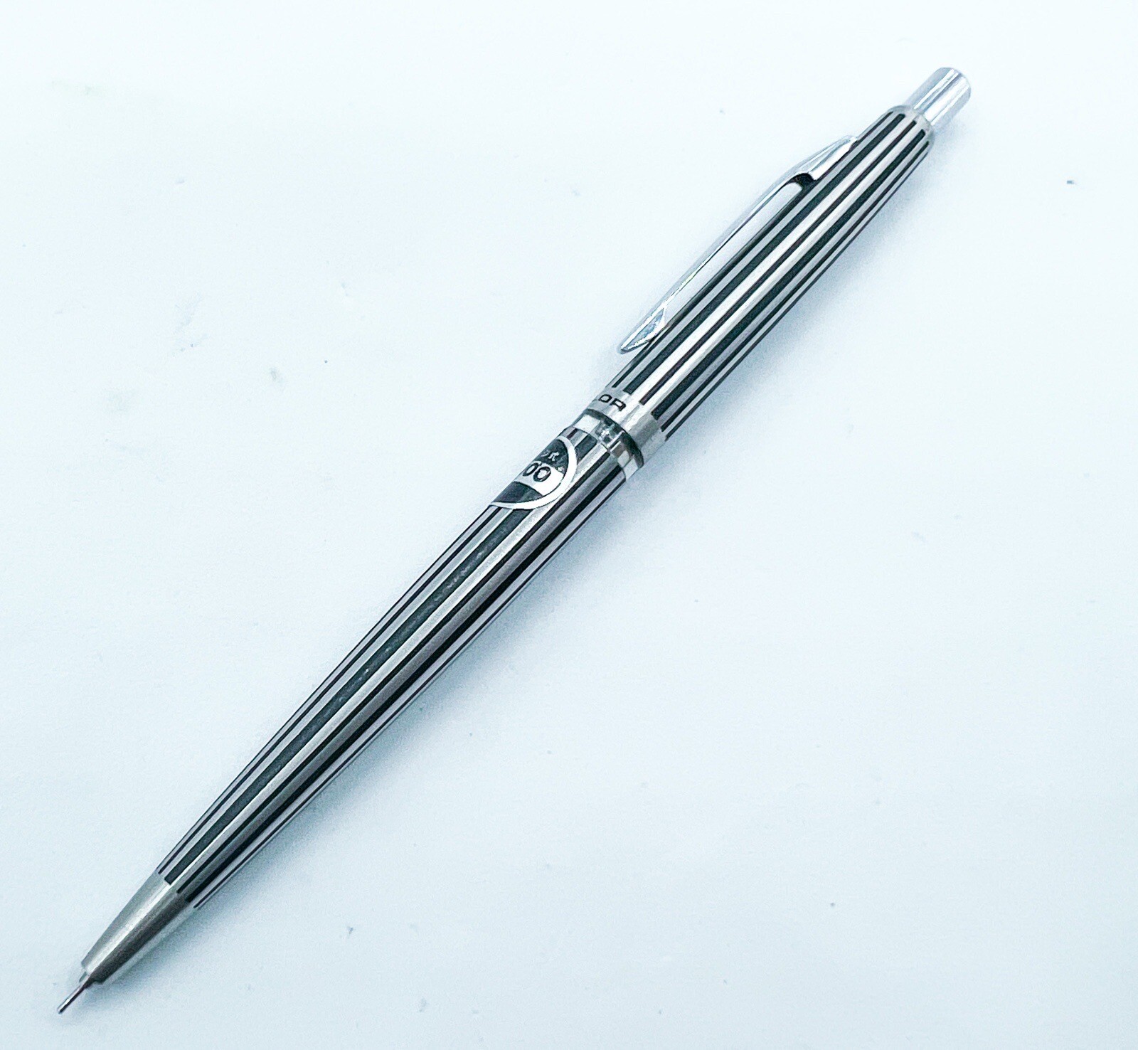 NOS Sailor Cassette Mechanical Pencil Etched Steel 0.3/0.5 Manual Retract Tip