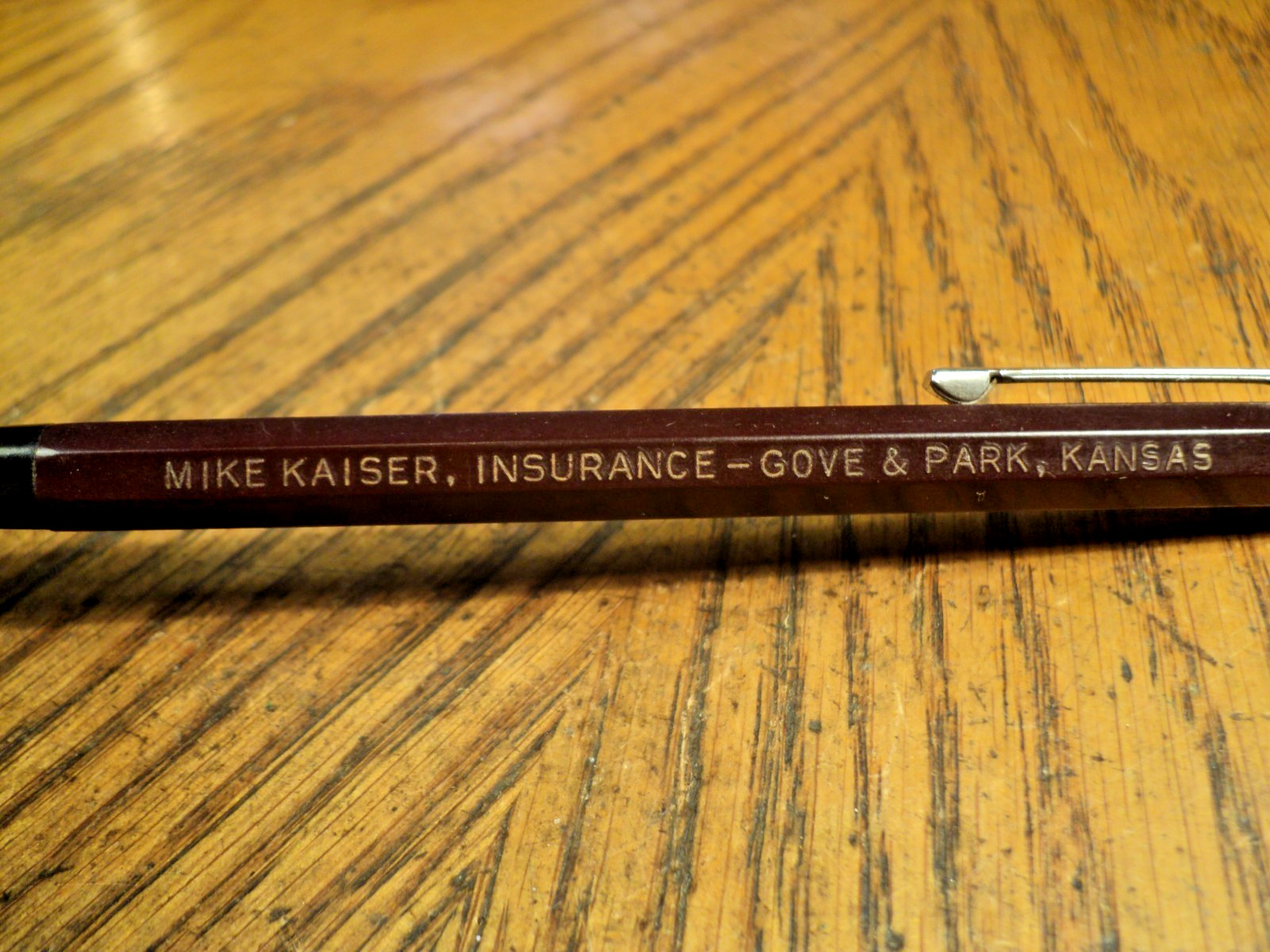 Vintage Autopoint Mechanical Pencil Mike Kaiser Insurance Gove & Park Kansas