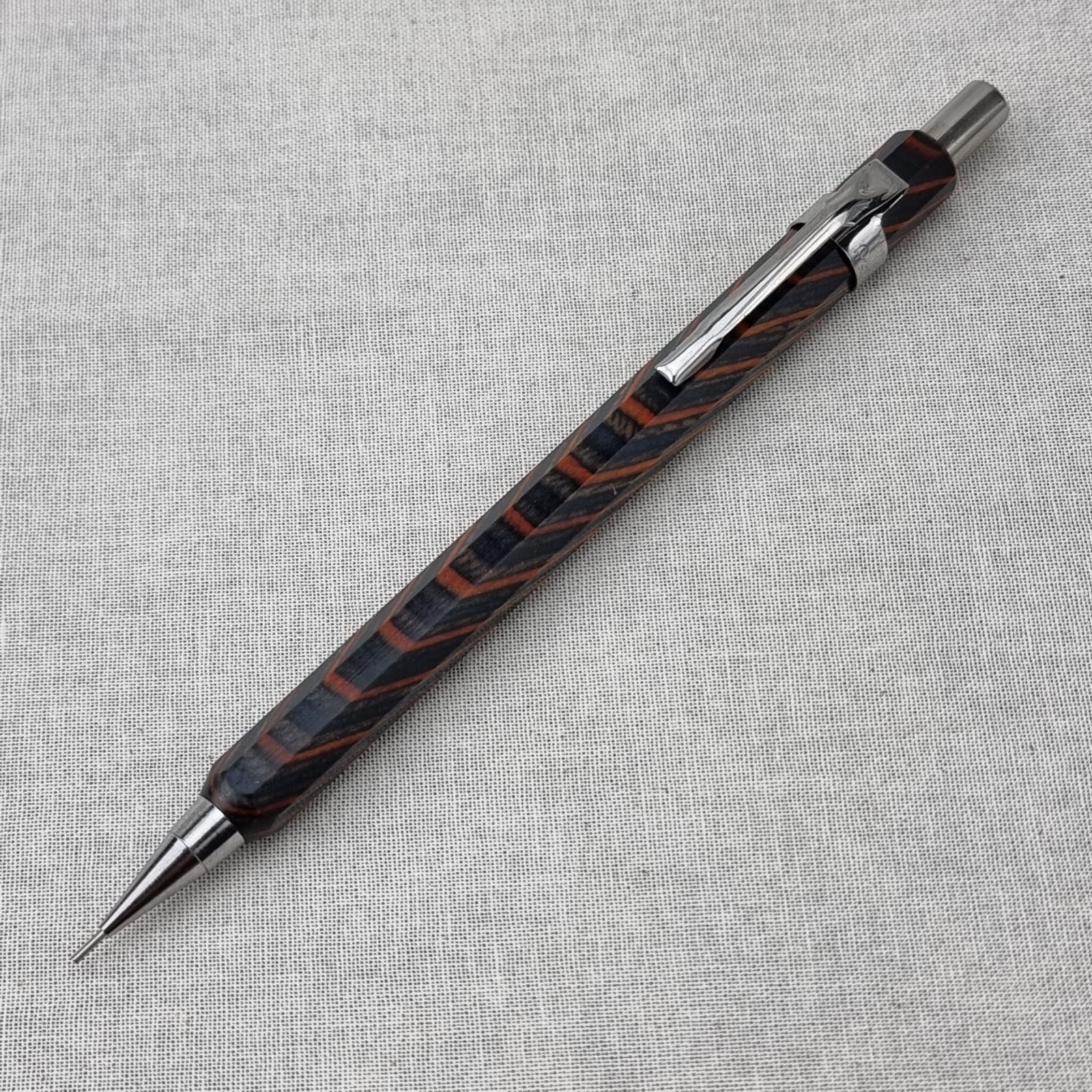 Hand Crafted Pentel P-205(0.5mm) Mechanical Pencil with Octagonal Wood Barrel