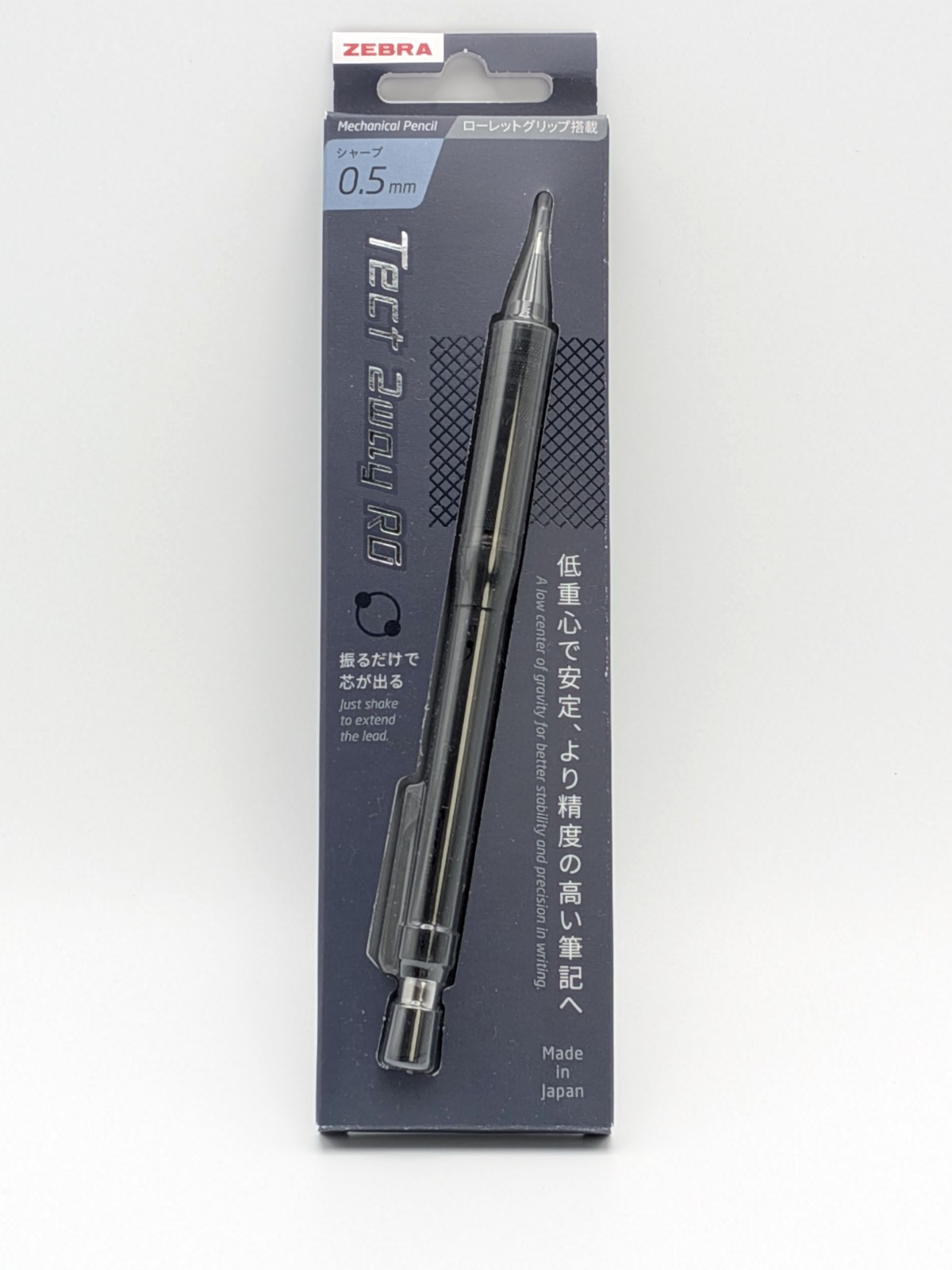 Zebra Tect 2way RO 0.5mm Mechanical Pencil Dark Black MA141-DBK Japan
