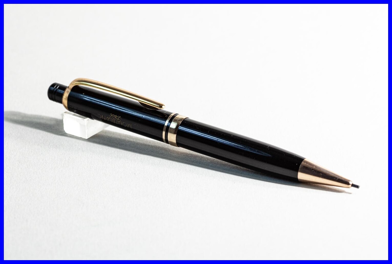 1958 AEG MONTBLANC 273 rare 12 cm short PIX Push Pencil Black Gold 1.18 mm lead