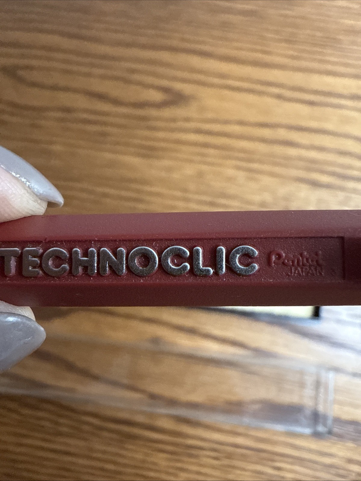 Pentel Technoclic Mechanical Pencil 0.5mm Red PN105, Japan Side Click Vtg