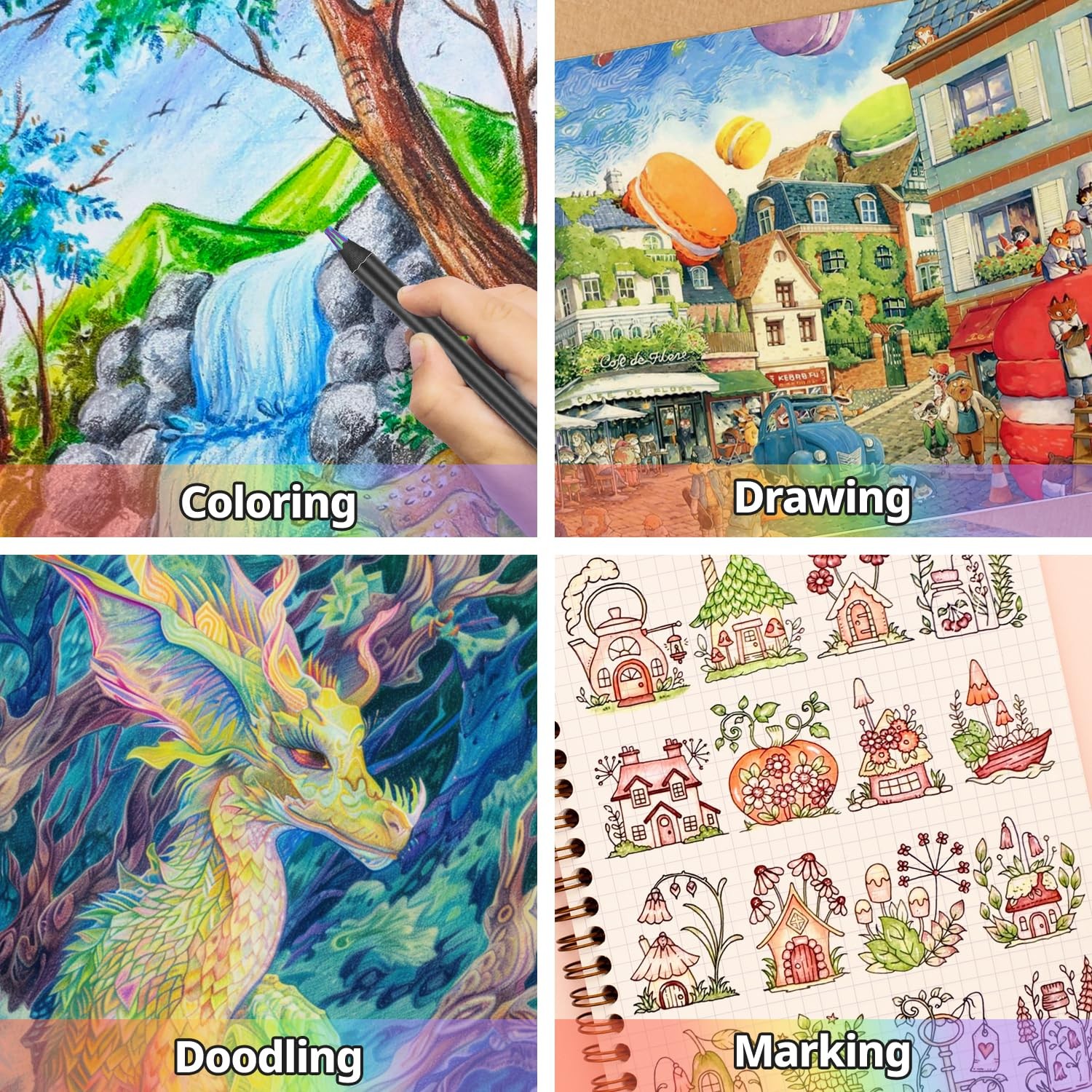 Yangmei Art Supplies 12 Rainbow Colored 1 Count (Pack of 12), 12 Colors
