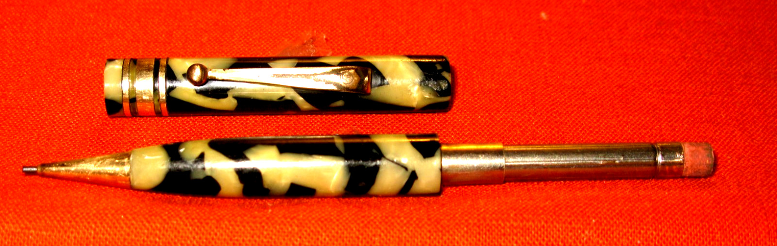 PRE-OWNED 5-1/4″LONG TORTOISE SHELL MECHANICAL PENCIL 1.18MM LEAD