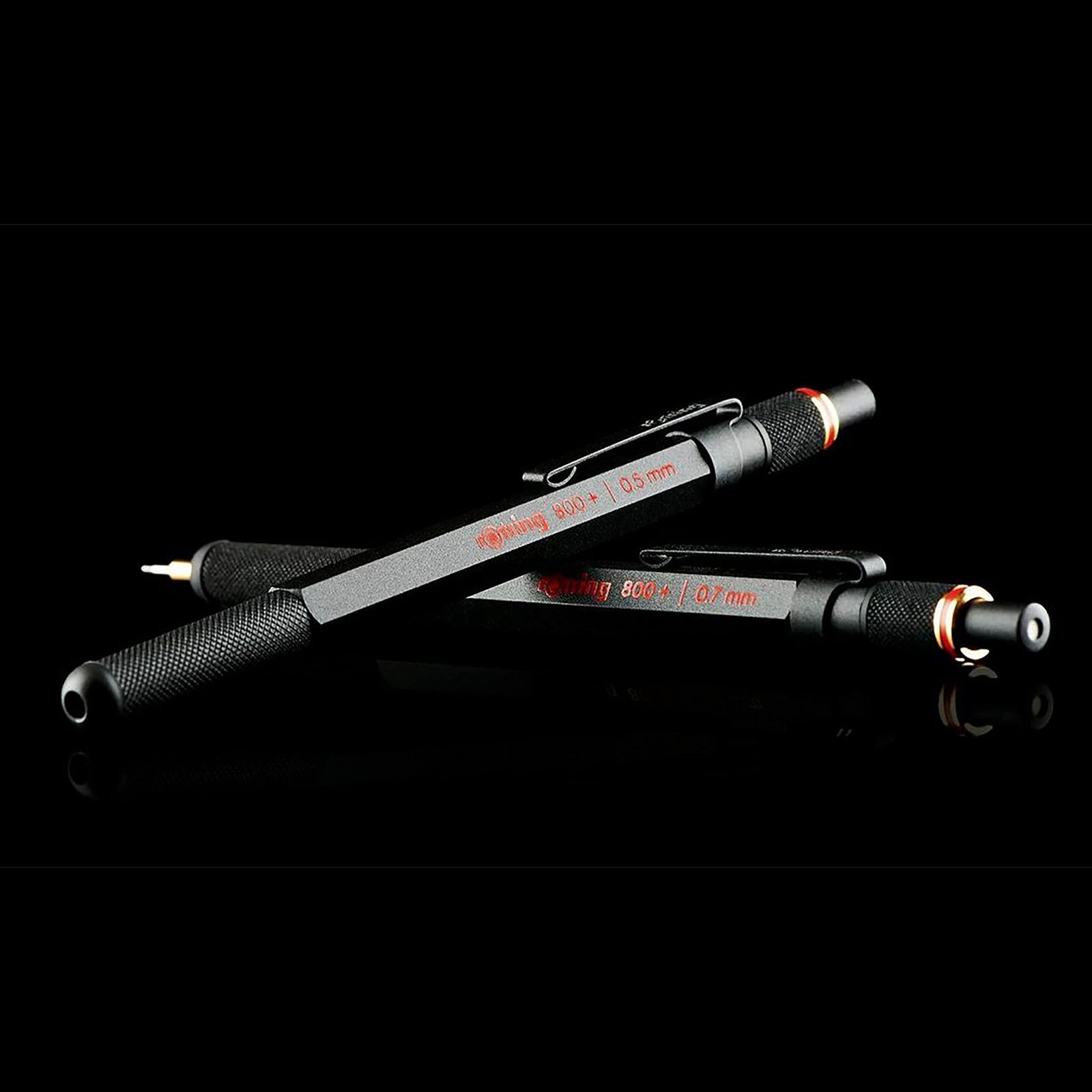 rOtring 1900182 800+ Mechanical Pencil and Touchscreen Stylus, 0.7 mm, Black