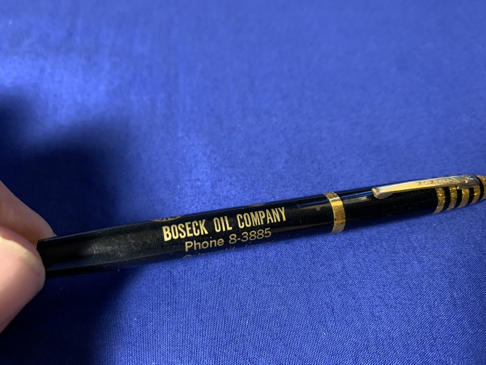 1950’s Lead Mechanical Pencil Boseck Oil Co Griswold Iowa Sinclair Oil Goodyear