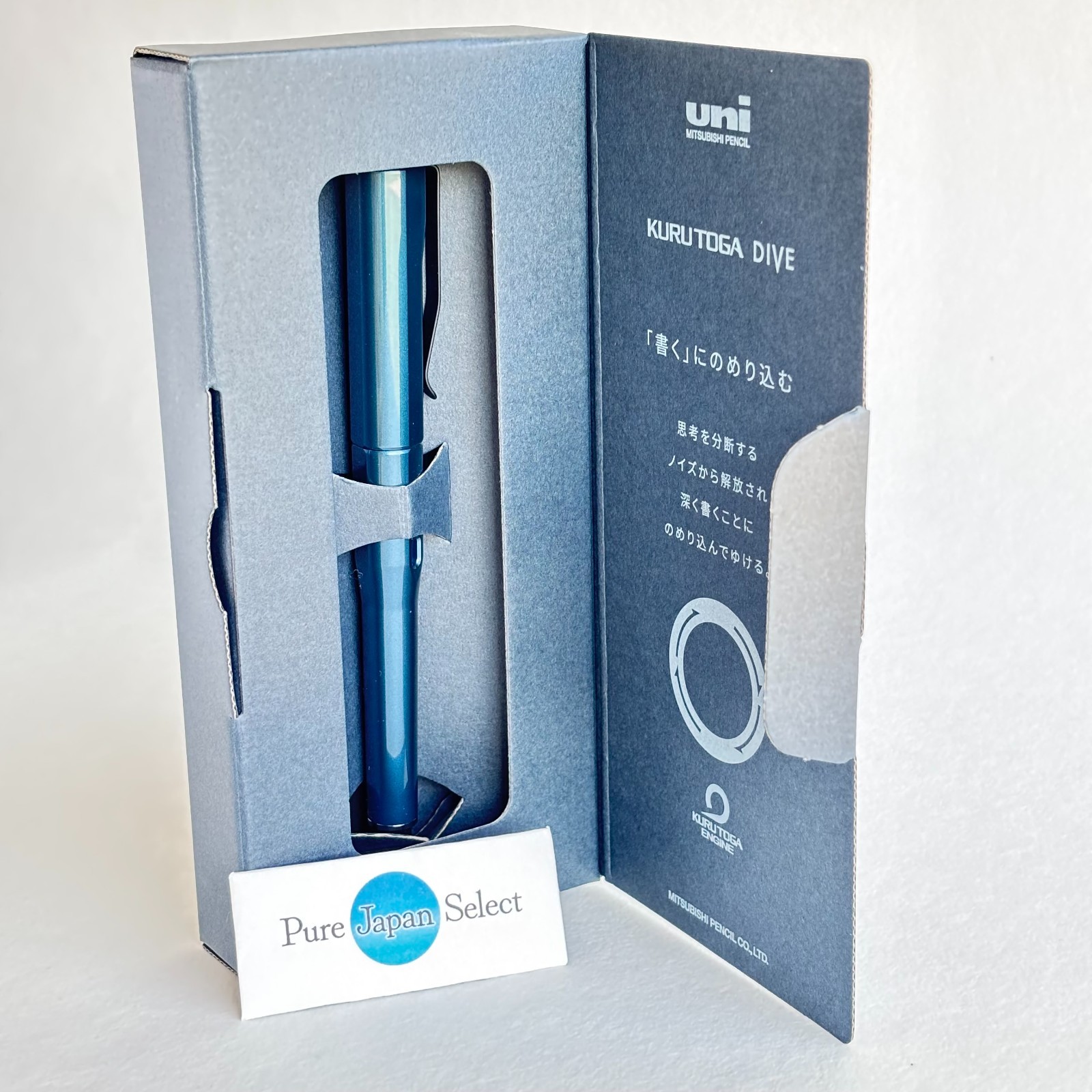 Uni Kuru Toga Dive 0.5mm Mechanical Pencil Abyss Blue NEW Kurutoga Japan