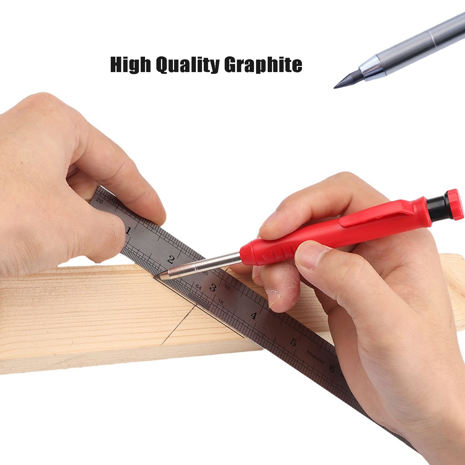 36 Pcs 2.8mm Pencil Lead Refills for Carpenter Mark Pencils Solid Deep Hole M…