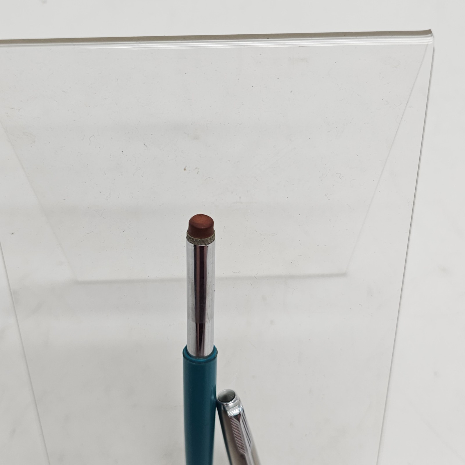 Vintage Parker Mechanical Pencil Teal & Stainless Steel Click Action Made in USA