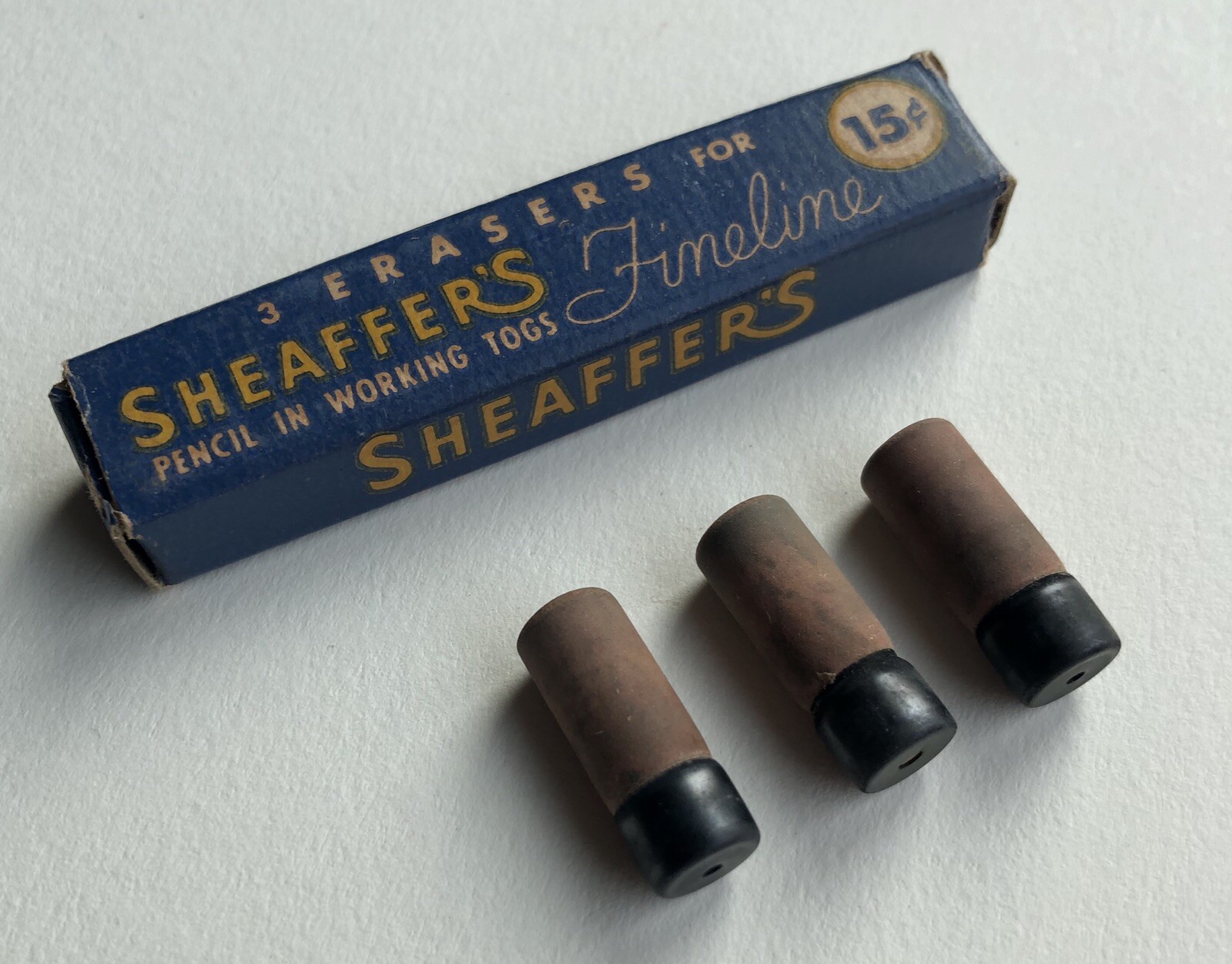 Vintage Sheaffer Fineline Mechanical Pencil Erasers NOS 3 Per Sleeve USA