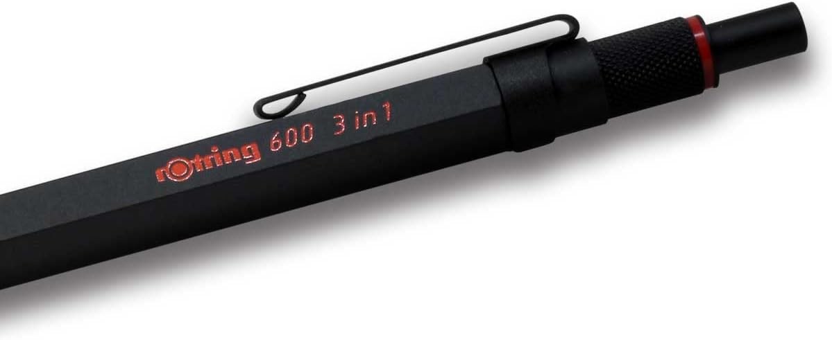 rOtring Rotring 600 3in1 Multi Pen Black 2 Colors (Black/Red) + Mechanical