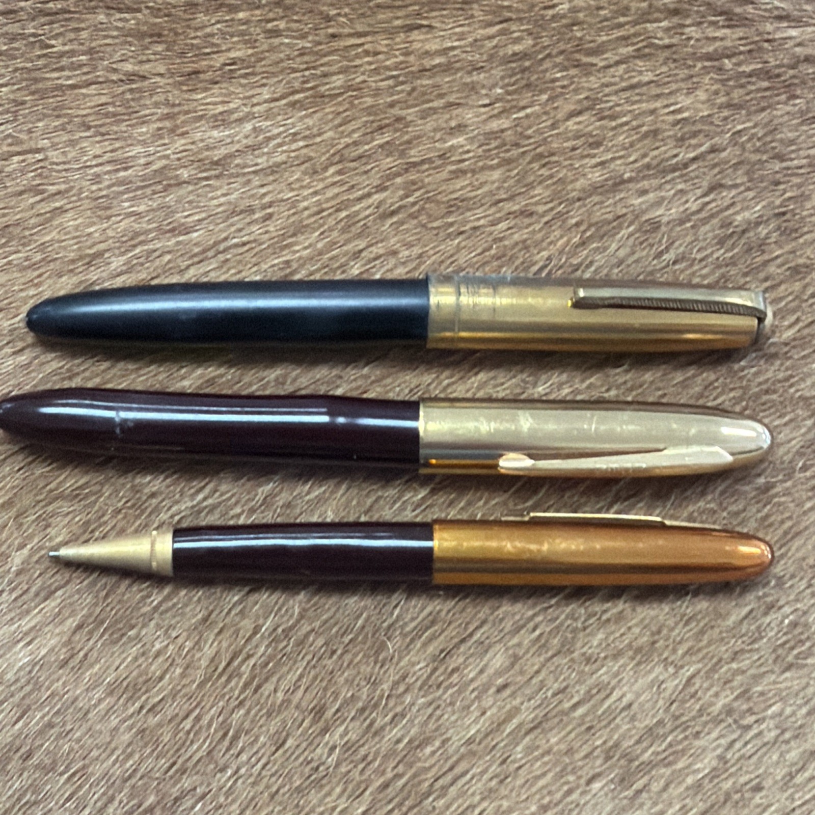 Vintage Linden Mechanical Pencil and fountain pen. Bakelite handles USA MADE