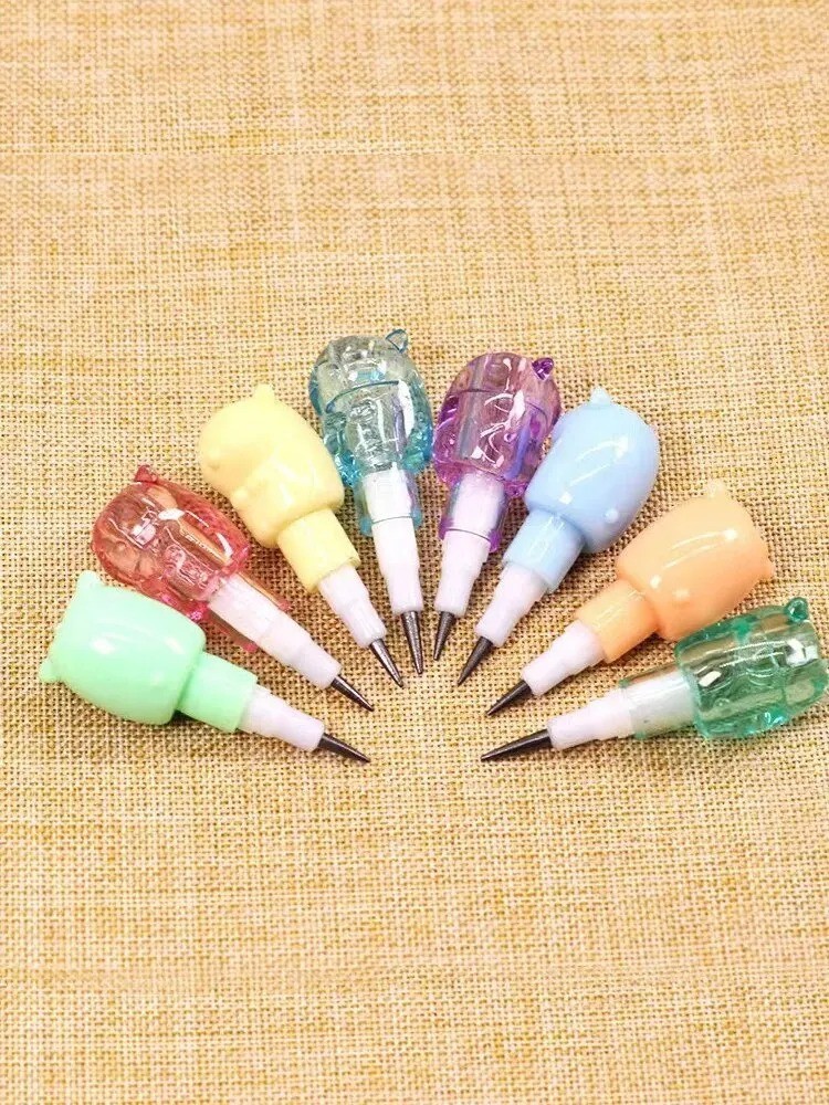 2PCS Cute Bear Mechanical Pencils Student Writing Pen Set