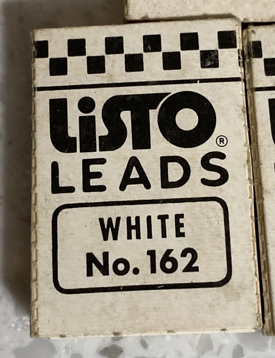 Vintage Listo Marking Leads No 162 White 3 Boxes w/6 Leads each 18 Total NOS