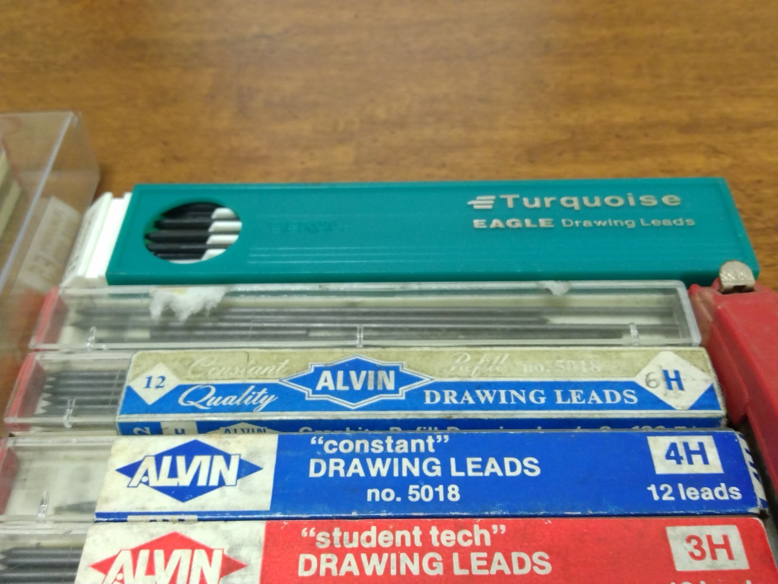 Large Lot of Vintage ALVIN CONSTANT DRAWING LEADS 3H 4H 6H & PENTEL Erasers
