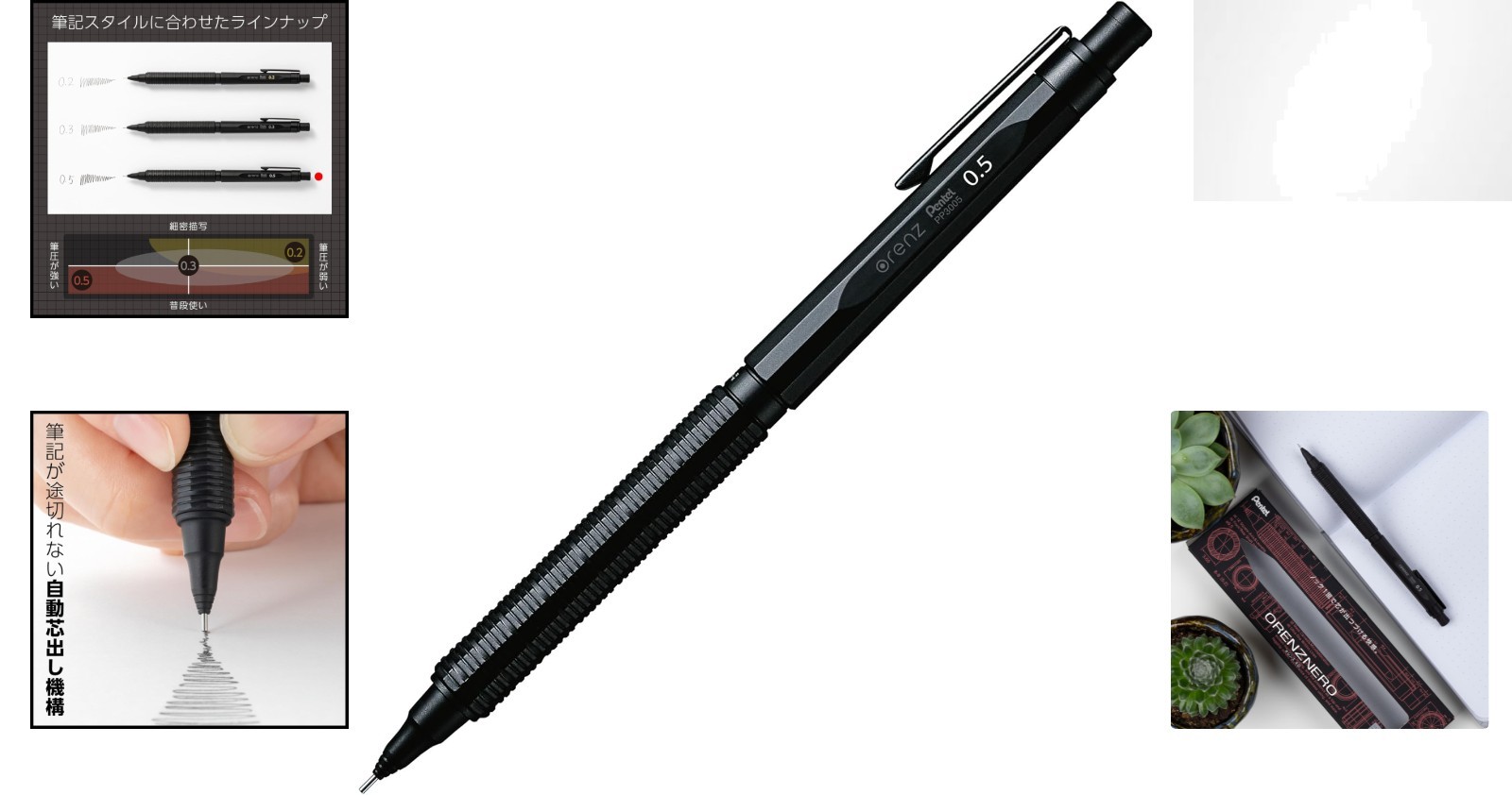 0.5mm Mechanical Pencil – Refillable with Retractable Closure & Eraser