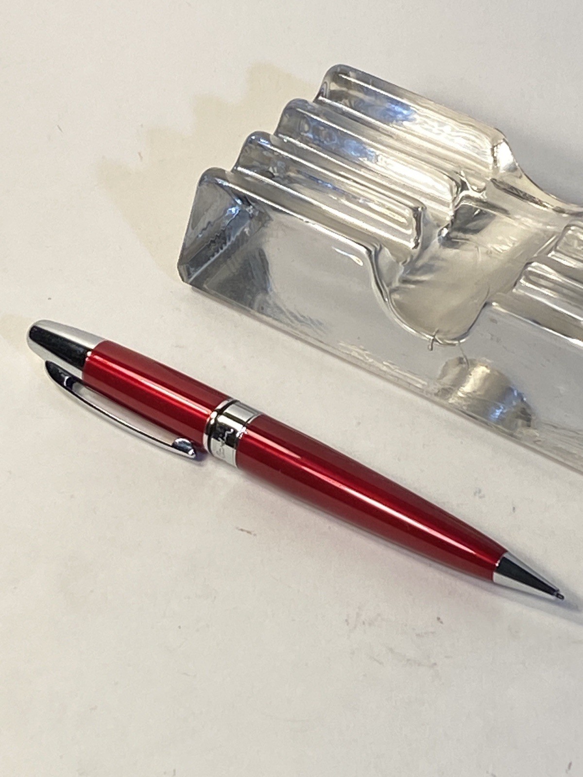 Pierre Cardin Mechanical Pencil Metallic Red & Chrome