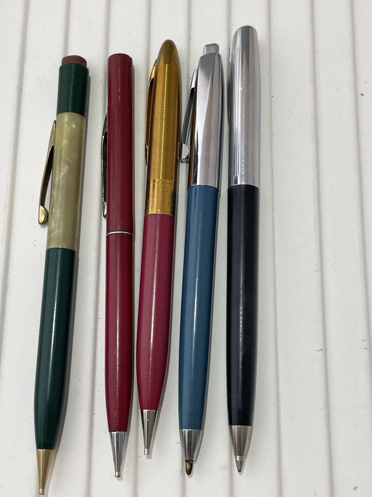 Lot of 5 Vintage Sheaffer & Fineline Mechanical Pencils & Pens – Mid‑Century