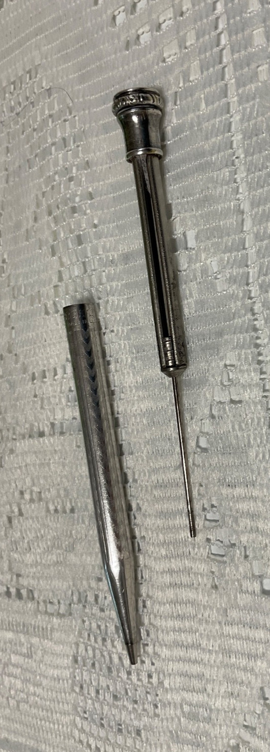 Wahl-Eversharp Silver Plate Mechanical Pencil -4”-Working – USA- Early 1920’s