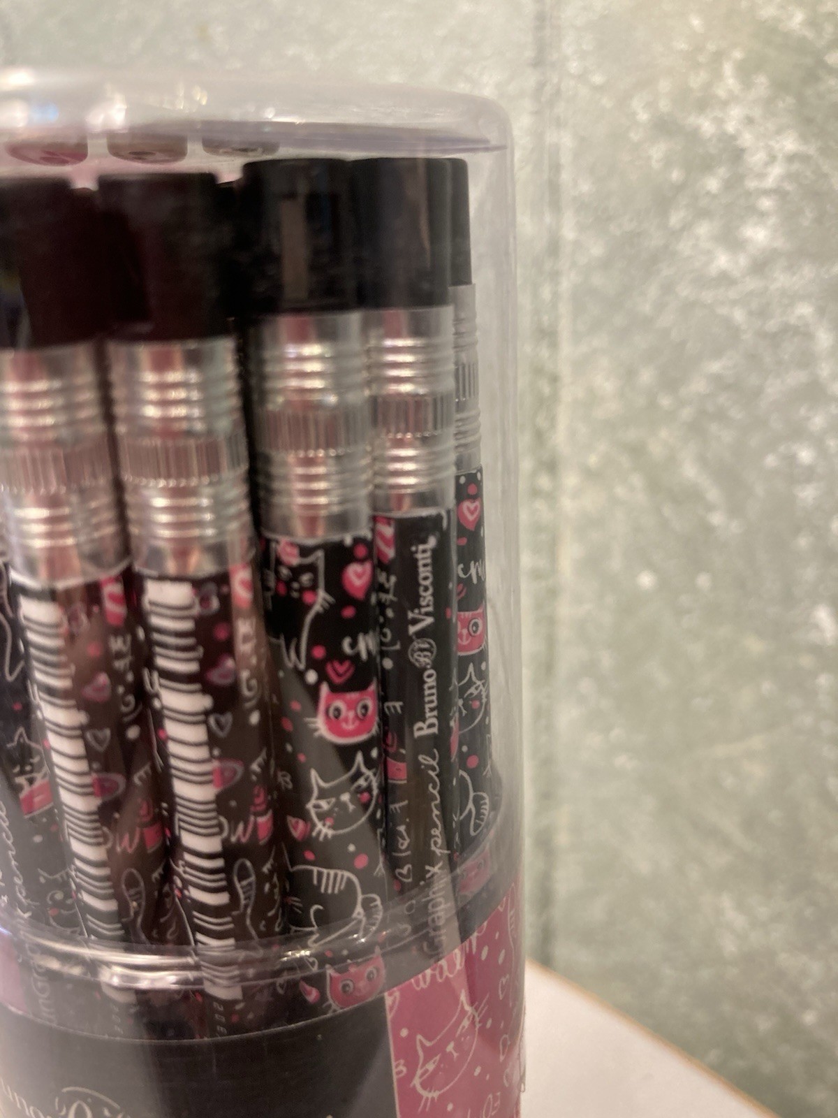 Bruno Visconti Fun Graphix Mechanical Pencils With Sharpener On Top 2.0 24 Pack