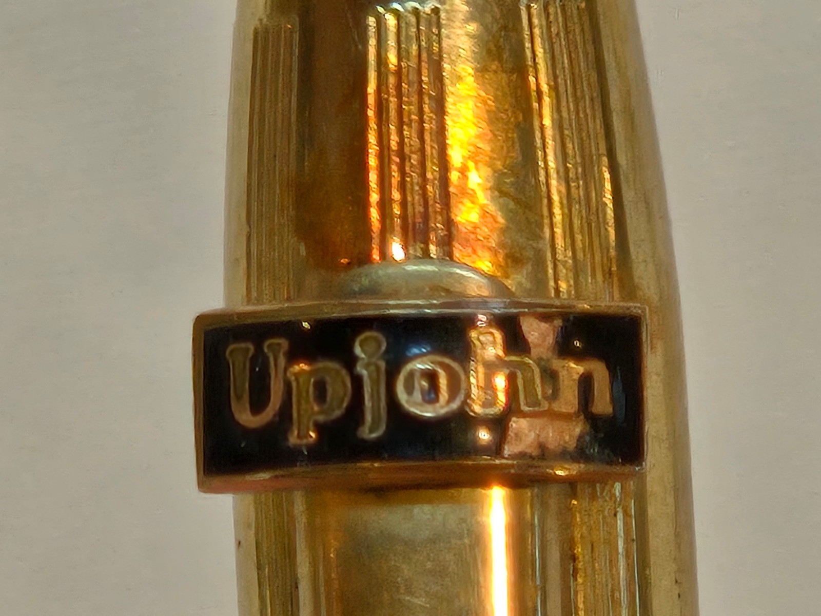 CROSS GOLD FILLED MECHANICAL PENCIL, UPJOHN LOGO, WITH EXTRA LEADS & ERASERS