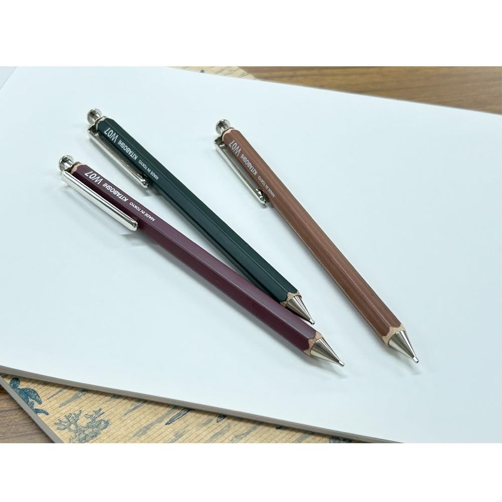 0.7mm Mechanical Pencil Wooden Barrel #0 2B Black Lead W07600N Wood 1 PCS