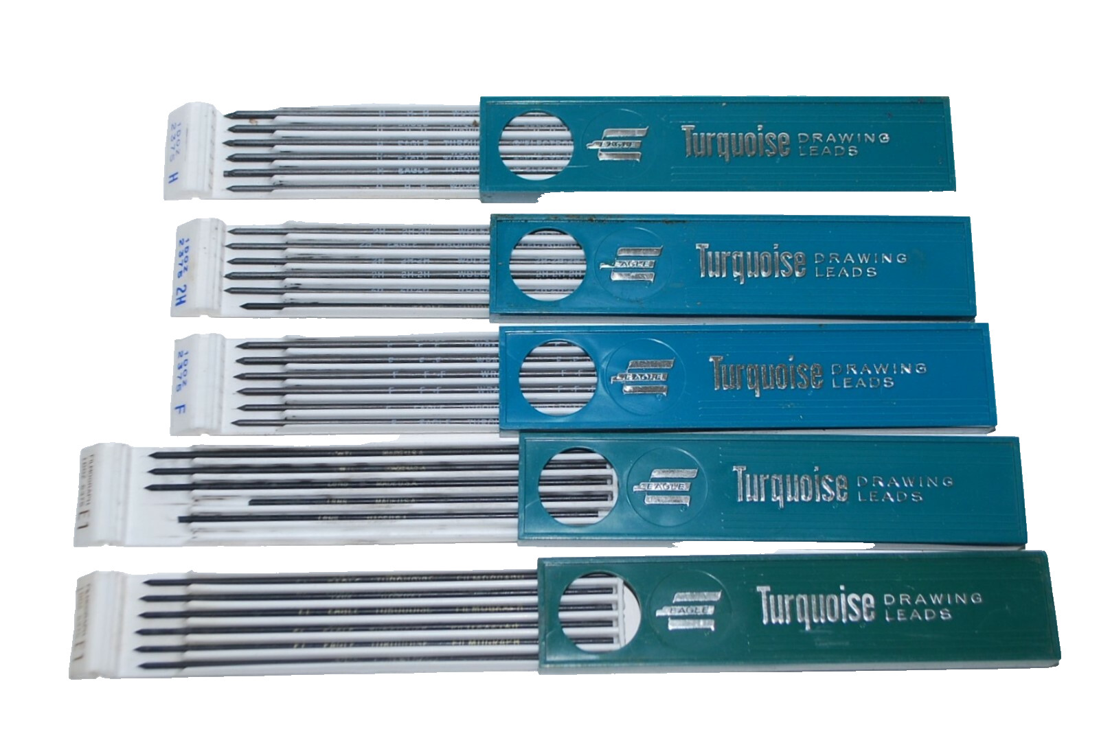 Turquoise Drawing Leads E1 F H 2H Vintage