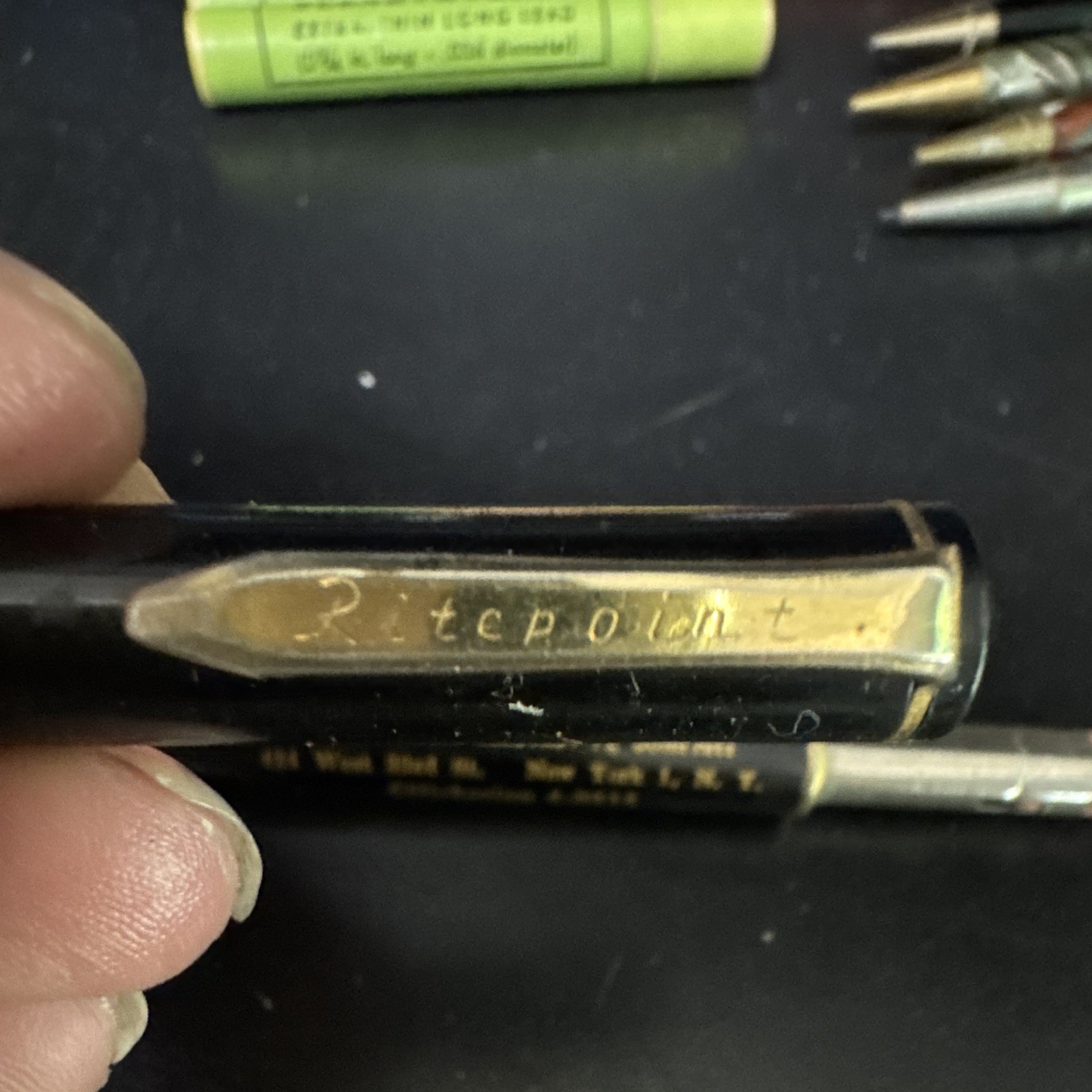 1920’s Black Mechanical Pencil Retractable Tip 0.9mm HB Twist Click