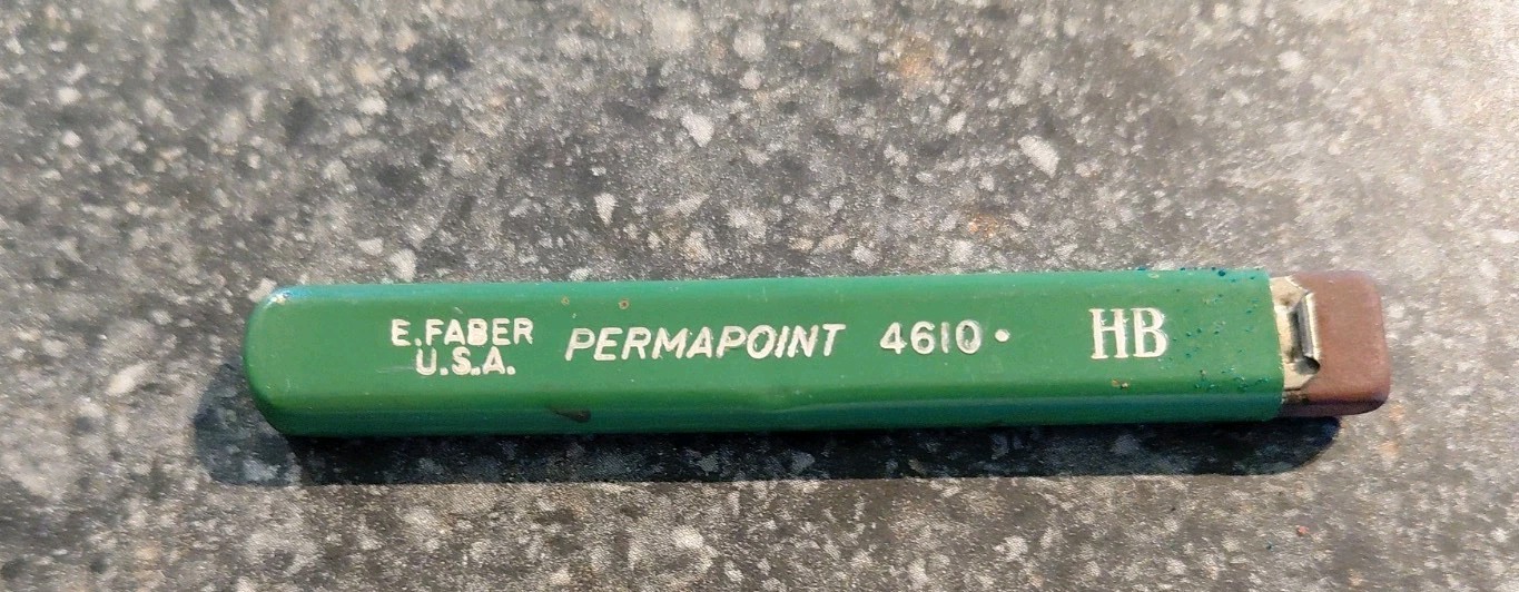 VINTAGE E. FABER USA Permapoint 4610 HB MECHANICAL PENCIL LEAD HOLDER CASE