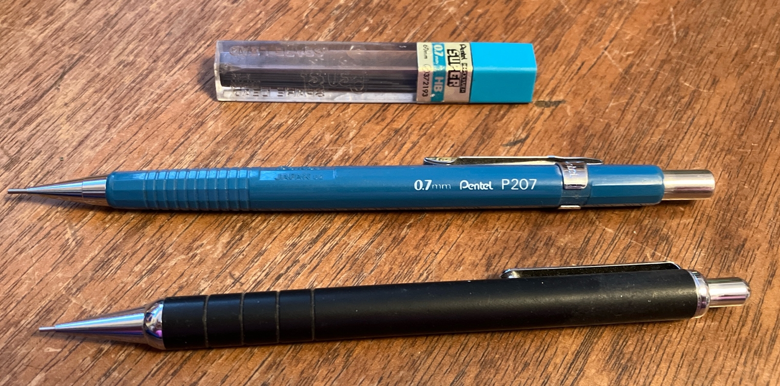 Pentel P207 0.7mm Mechanical Pencil TURQUOISE BLUE with Additional Leads, BONUS