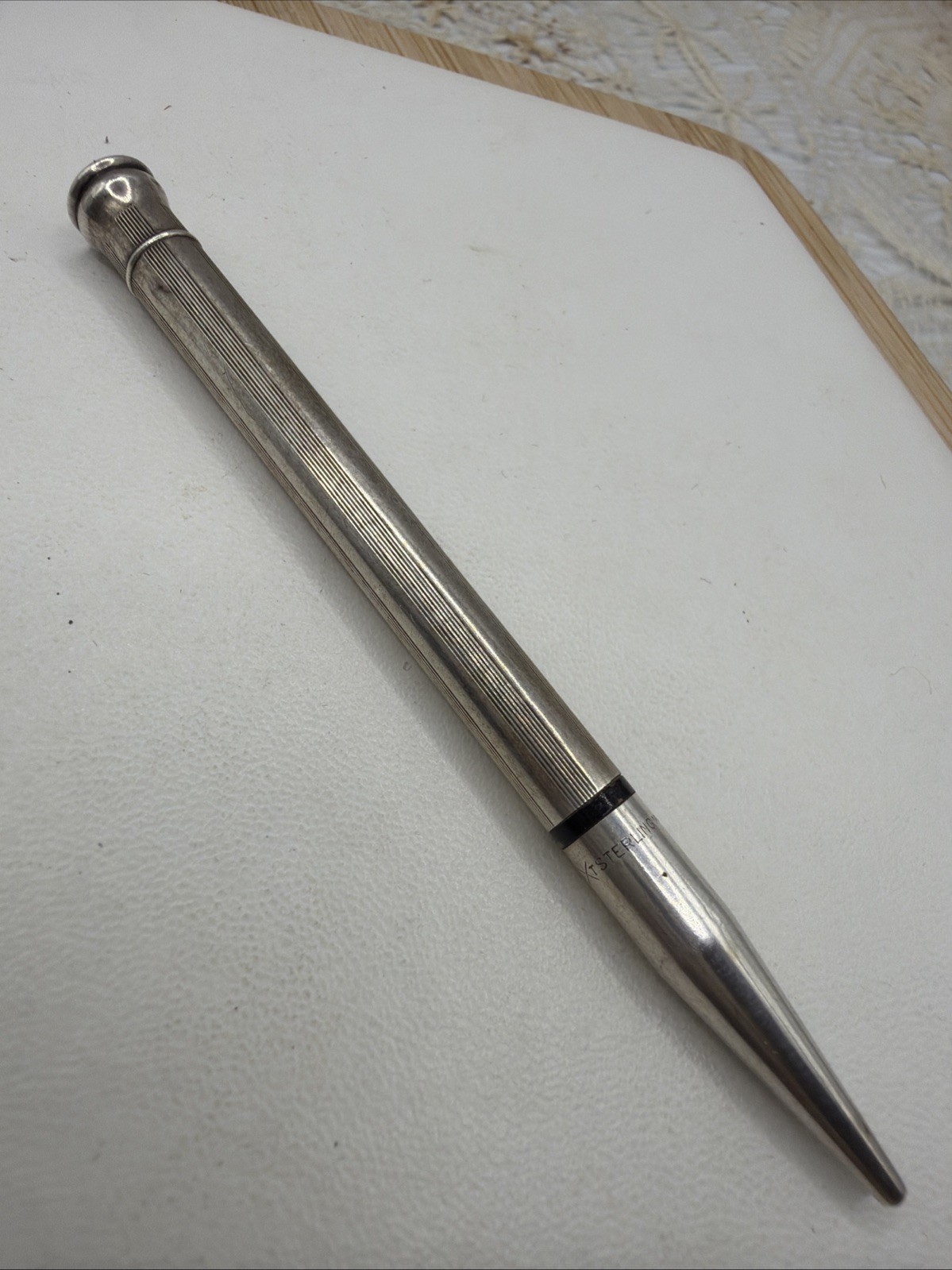 Vintage AXT Sterling Silver Mechanical Twist Pencil Made in USA- BROKEN – 7.65G