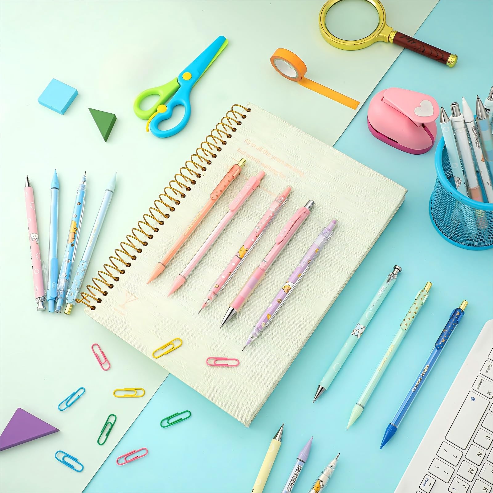 20 Pack Mechanical Pencils Kawaii Stationary Cute Mechanical Pencil Mixed 0.5mm