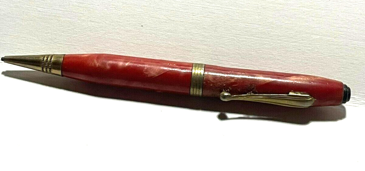 Rare Vintage c.1930s Mechanical Golf Pencil Bridge Cards Lovely Marble 4″