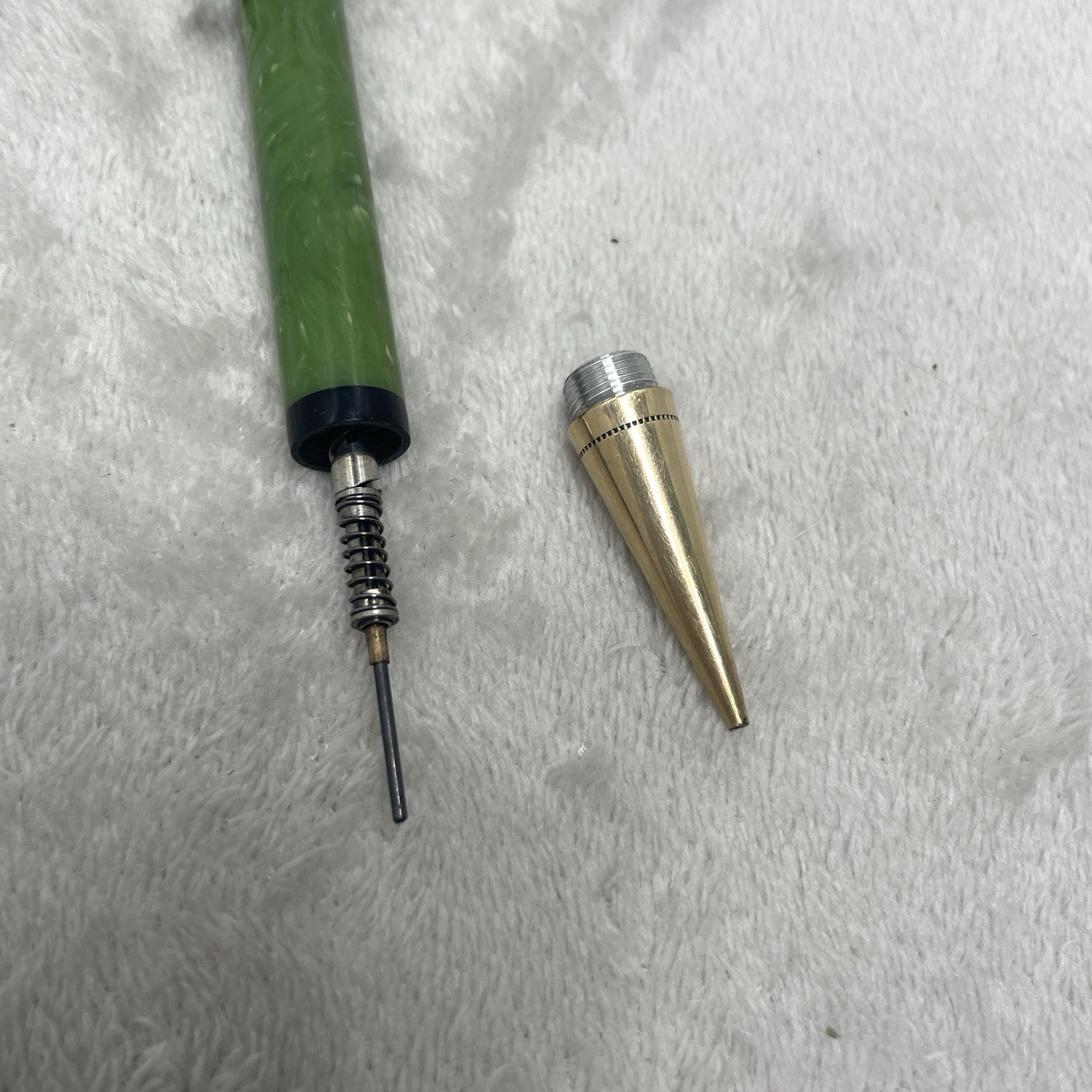 1920s Parker Jade Green Mechanical Pencil Clip Vintage USA Engravd ‘Hollis Kerr’