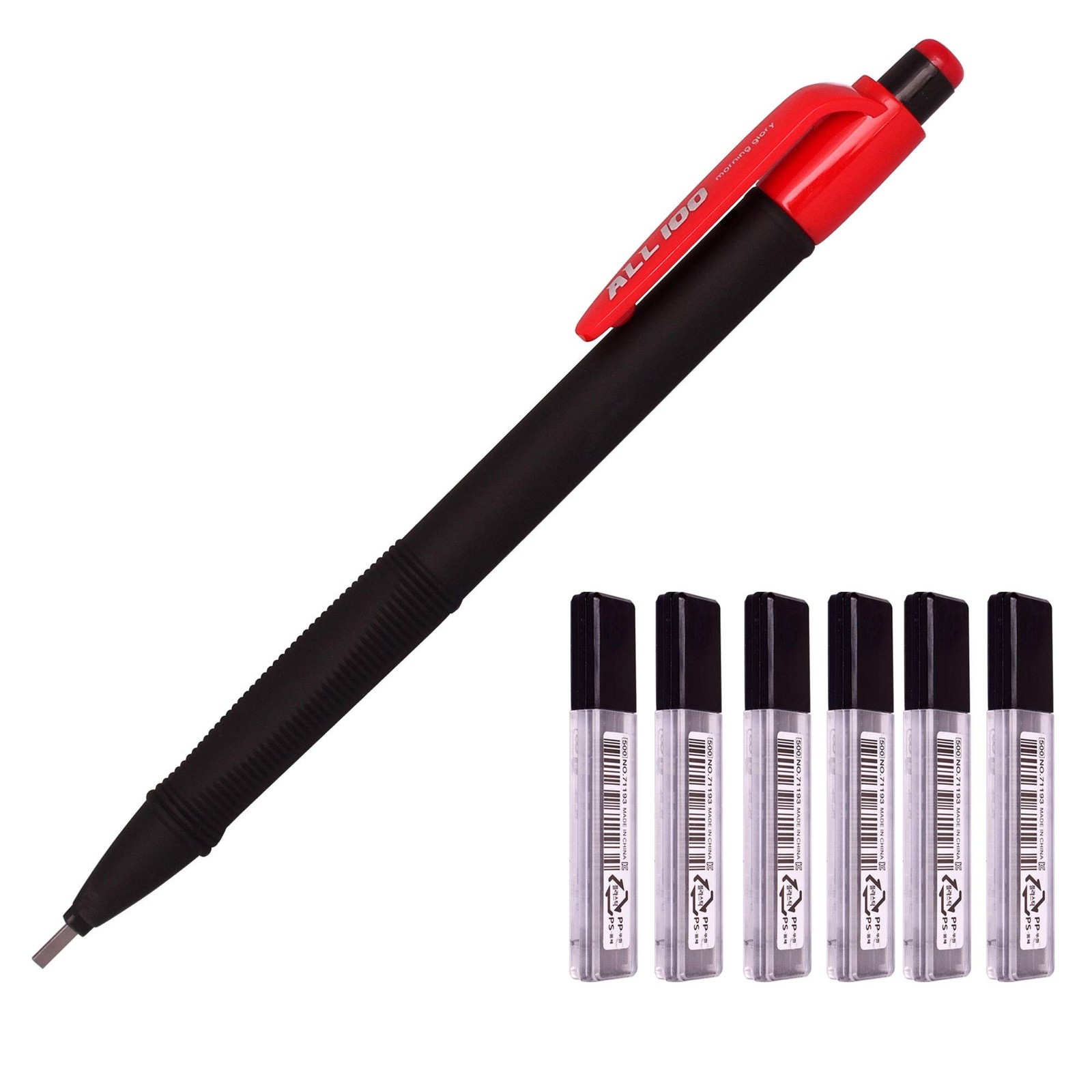 Flat Lead 1.8 mm Holder Pen Mechanical Pencil Drawing Sketching 2B 36 Leads