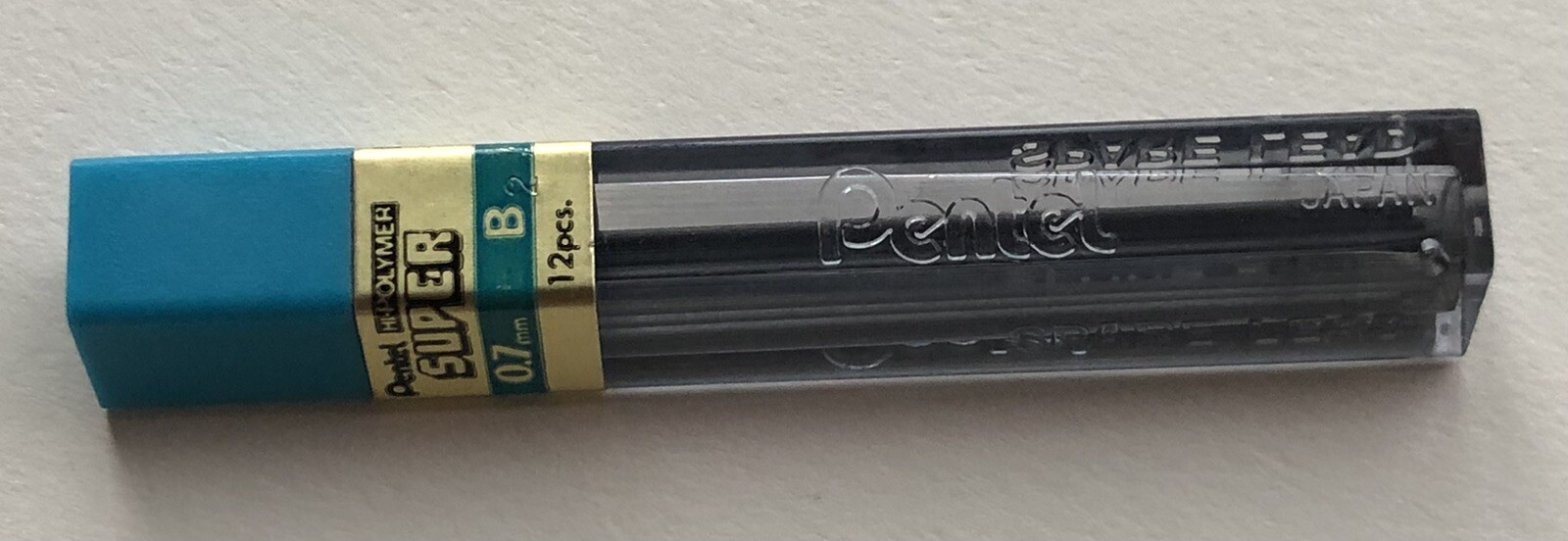 Vintage PENTEL Hi Polymer B Mechanical Pencil Lead .7mm Black NOS 12pk Japan
