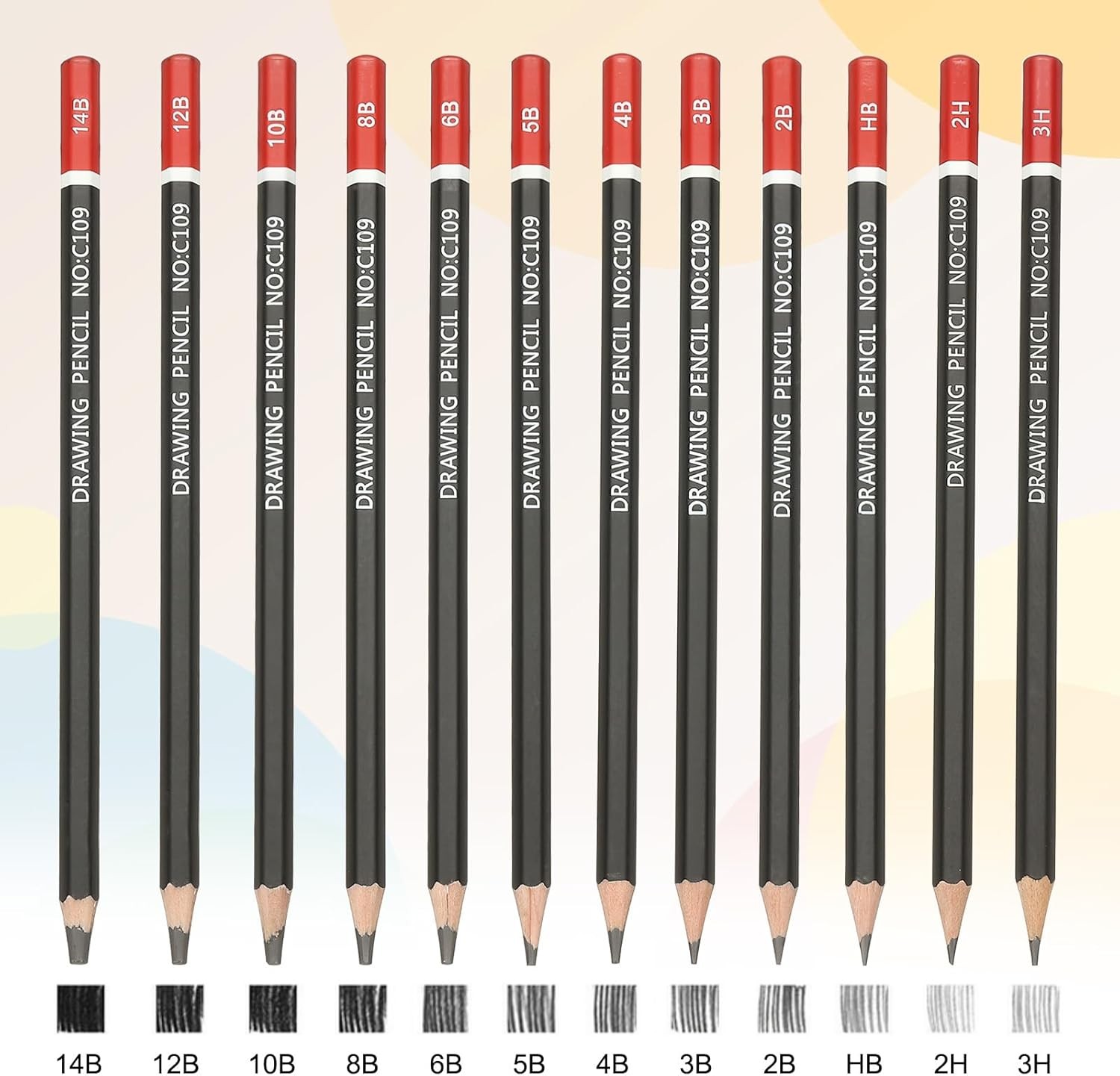 PATIKIL 6B Drawing Pencils for Sketching, 12PCS Sketch Drawing…