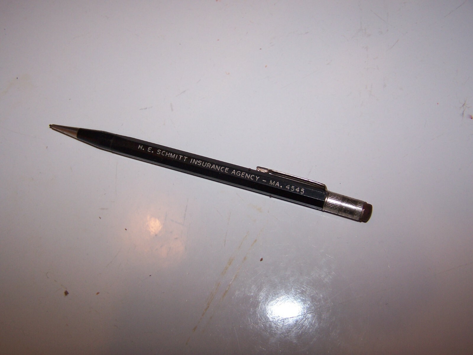 Vintage H.E. SCHMITT INSURANCE AGENCY Mechanical Pencil – AS IS